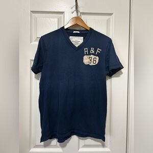 Abercrombie & Fitch Men's Vintage Blue Short Sleeve T-shirt Size L Muscle Tee